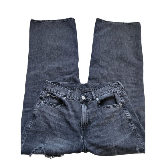 American Eagle Outfitters Denim - American Eagle Black Skater Jeans Distressed Size 8 Regular Straight Leg Casual